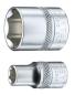 Preview: Steckschlüsseleinsatz Nuss 13 mm - 1/4 Antrieb - Cr-V verchromt, Sechskant, von Heytec
