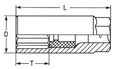 Steckschlüssel-Zündkerzen-Einsatz 16 mm - 3/8 Zoll, Sechskant, Cr-V, von Heytec