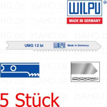 5 Stück Stichsägeblatt Bi-Metall UMG12bi - 55mm Schnittlänge, 2mm Zahnteilung
