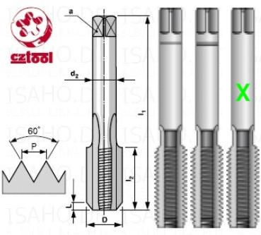 HSS Gewindebohrer M27 x 3,0 - Fertigschneider - DIN 352, metr. ISO-Gewinde DIN 13, CZ-T