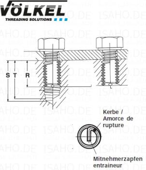 Gewinde-Reparatur-Satz G (BSP) 3/8 x 19 - 13-teilig, 1,5 D-Einsätze, Völkel 04192