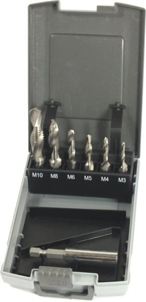 Kombi-Gewindebohrer-Satz M3 - M10 mit Magnethalter - in Rosebox, Greywolf by CDJuwel