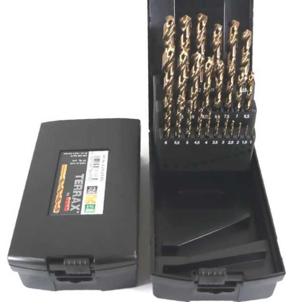 Ruko Terrax HSSE Co5 Spiralbohrer-Satz 25-tlg. - DIN 338, in Rosebox, A215215RO