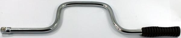 Kurbel mit 1/2 Zoll Abtrieb von Heyco - CrV verchromt, Made in Germany