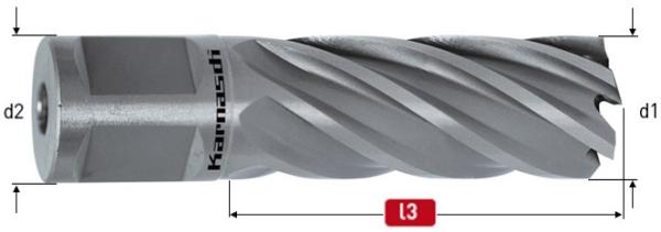 Karnasch HSS-XE Kernbohrer 18 mm - Weldonschaft, 50 mm Schnitttiefe