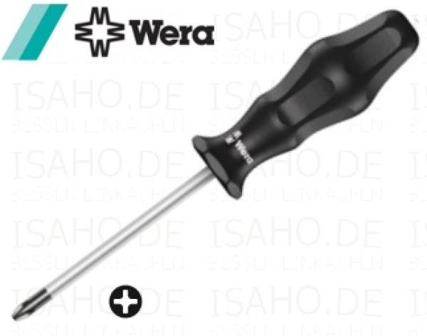 Kreuzschlitz Schraubendreher PH 0 x 60 - Wera 1750 Kraftform Classic