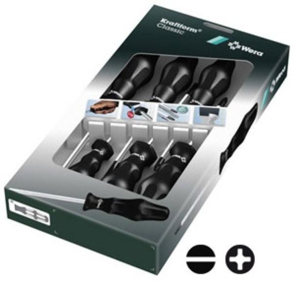 Schraubendreher-Satz PH und Schlitz, 1734/6 - 6-teilig, WERA Kraftform Classic