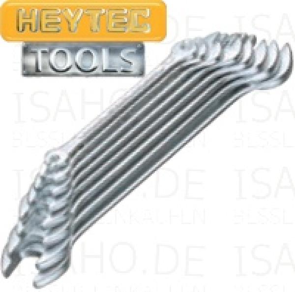 Doppelmaulschlüssel Satz 12-teilig, 6 bis 32 mm - CrV verchromt, DIN 3110, von Heytec