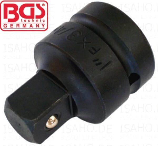 Kraft Impact Adapter 1/2" innen x 3/8" außen - Cr-Mo-Stahl, von BGS