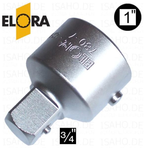 Adapter 1 Zoll innen auf 3/4 Zoll außen - mit Stiftsicherung, Elora 780-7