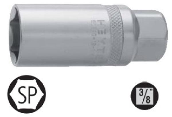 Steckschlüssel-Zündkerzen-Einsatz 21 mm - 3/8 Zoll, Sechskant, von Heytec