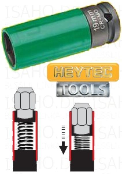 Impact Kraft Steckschlüssel 21 mm mit Magnet - Schutzhülse, 1/2 Zoll Antrieb, Heytec