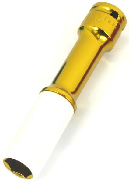 Heytec Kraft-Steckschlüssel 19 mm 1/2 Zoll Antrieb - mit Schutzhülse, 150 mm lang, in gelb