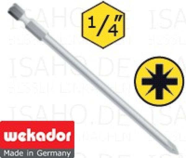 Bit PZ 1 100mm lang, 40mm angedreht - Master-Bit, Wekador, Made in Germany
