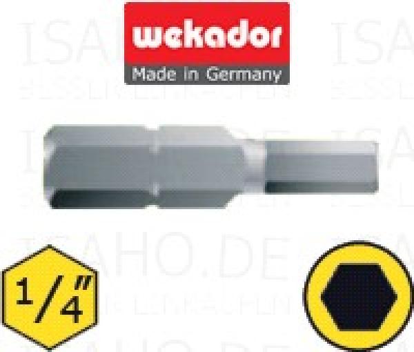 Sechskant Bit SW 5/64 Zoll - 25mm lang - Master-Bit, Wekador, Made in Germany