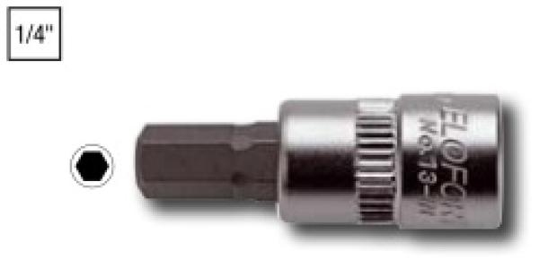 5mm Sechskant Einsatz Bit-Stecknuss - 1/4", Länge 32mm, von Elofort