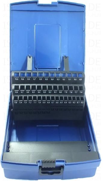 RoseBox leer für Bohrer 6 - 10 mm DIN 338 - 41 Leerplätze beschriftet, dunkelblau