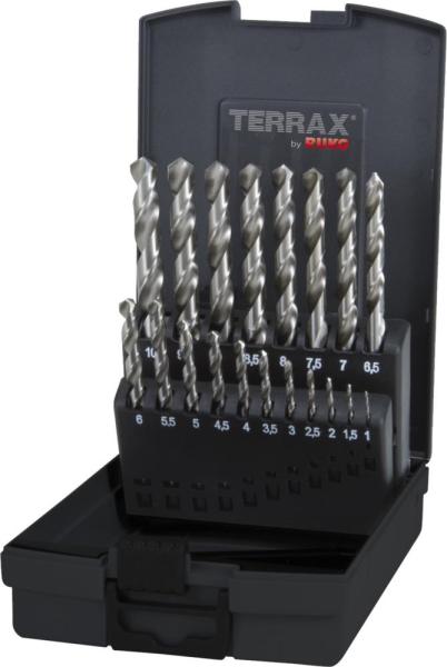 HSS-G Spiralbohrer-Satz 19-tlg. Ruko Terrax - A214214RO DIN338 geschliffen, in Rosebox