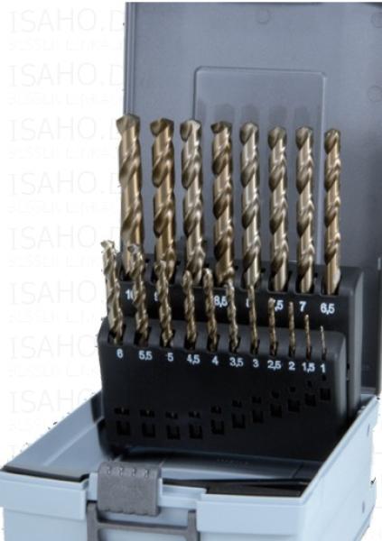 HSS-E Co5 UNI Spiralbohrer 19-tlg. in RoseBox - DIN 338 Dreiflächenschaft, Ruko 228214RO HSS-E Co5 UNI Spiralbohrer 19-tlg. in RoseBox - DIN 338 Dreiflächenschaft, Ruko 228214RO