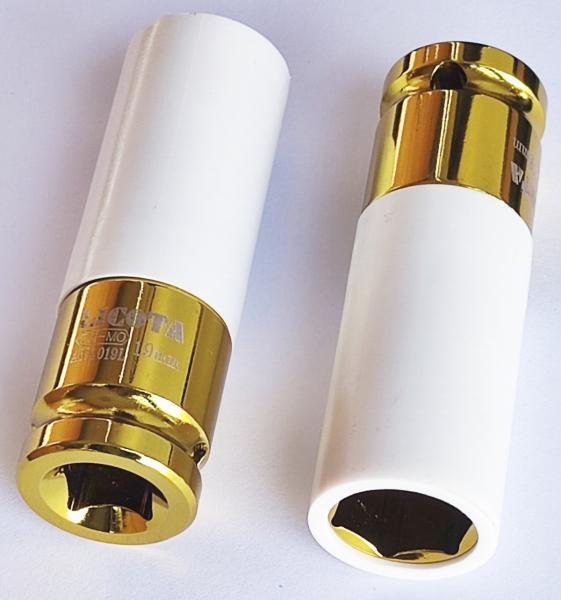 Kraft Impact Steckschlüssel Nuss 19 mm 1/2 Zoll - mit Schutzhülse und Gummieinsatz, Licota