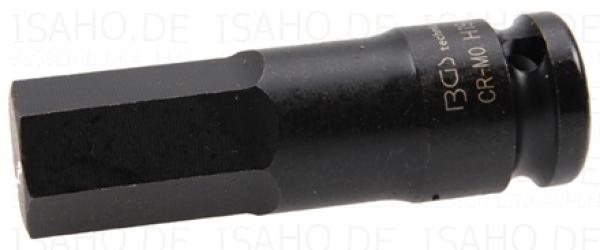 Kraft Bit-Einsatz 19 mm Sechskant auf 1/2 Zoll - Cr-Mo Stahl, BGS