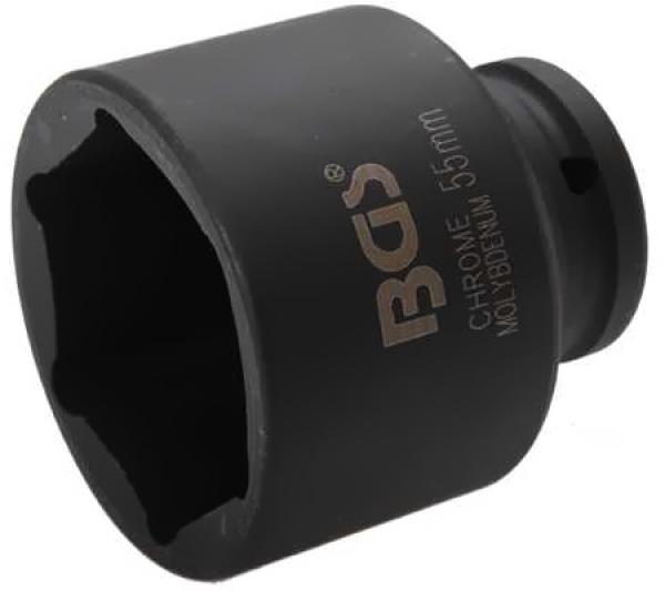 Kraft-Steckschlüssel 55mm auf 3/4 Zoll - sechskant, phosphatiert, BGS 5655