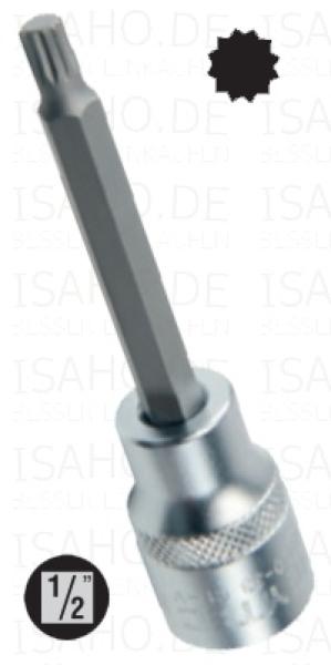 XZN Vielzahn M12 Bit-Stecknuss 138mm lang - auf 1/2 Zoll, von Heytec