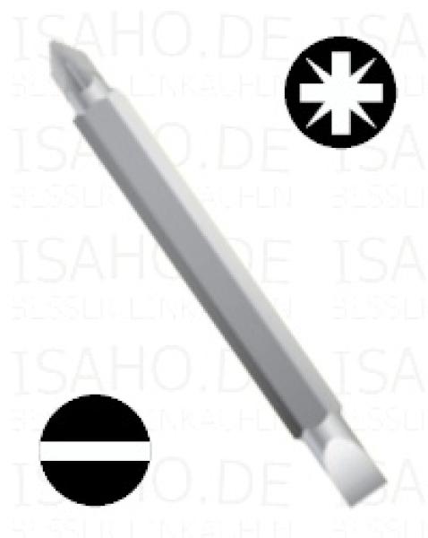 Doppel-Bit PZ 1 / Schlitz 0,6 x 4,5 von Wekador - 60mm lang, Made in Germany, Master-Bit