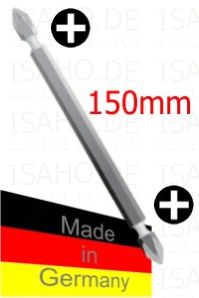 Doppel-Bit PH 2 / PH 2 150mm lang von Wekador - Master-Bit Qualität, Made in Germany