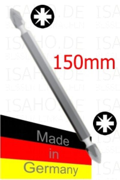 Doppel-Bit PZ 2 / PZ 2 150mm lang von Wekador - Master-Bit Qualität, Made in Germany