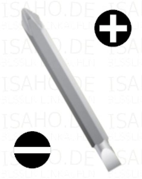 Doppel-Bit PH 1 / Schlitz 0,6 x 4,5 von Wekador - 60mm lang, Made in Germany, Master-Bit
