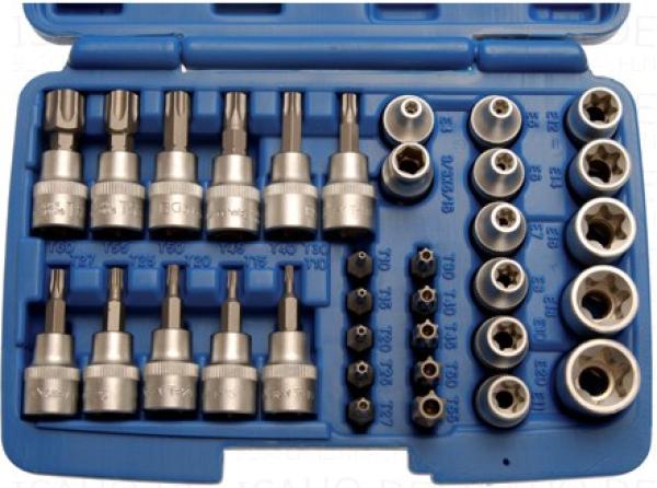 T-Profil Bit- und Steckschlüsselsatz - 34-teilig, 3/8 Zoll Antrieb, BGS
