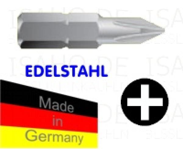 Bit PH 2 Edelstahl -  25mm - Wekador Master-Bit-INOX, Made in Germany