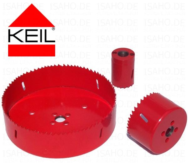 Ø 22 mm HSS Bi-Metall Lochsäge 4-6 ZpZ - 38mm Schnitttiefe, von Keil Ø 22 mm HSS Bi-Metall Lochsäge 4-6 ZpZ - 38mm Schnitttiefe, von Keil