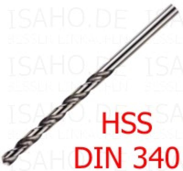 Ø 8,0 mm HSS DIN 340 Spiralbohrer lang - mit Kreuzanschliff, blank
