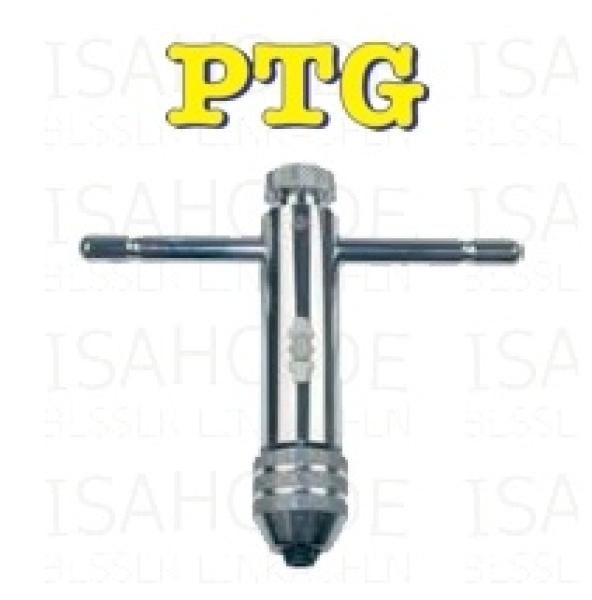 Werkzeughalter für Gewindebohrer Gr. 3 - spannt 8 - 12,5 mm vierkant, verchromt
