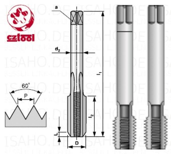 HSS Gewindebohrer 2-tlg. Satz M3 x 0,35 - Feingewinde, DIN 2181, CZ-tool