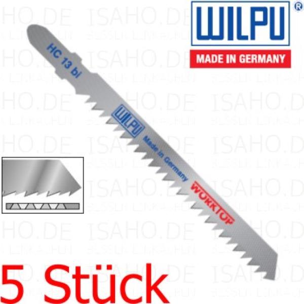 5 Stück Stichsägeblatt Holz Bi-Metall HC13bi - 75mm Schnittlänge, 3mm Zahnteilung