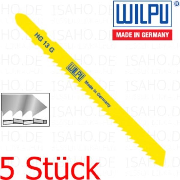 5 Stück Stichsägeblatt Holz HG13G - 75mm Schnittlänge, 3mm Zahnteilung