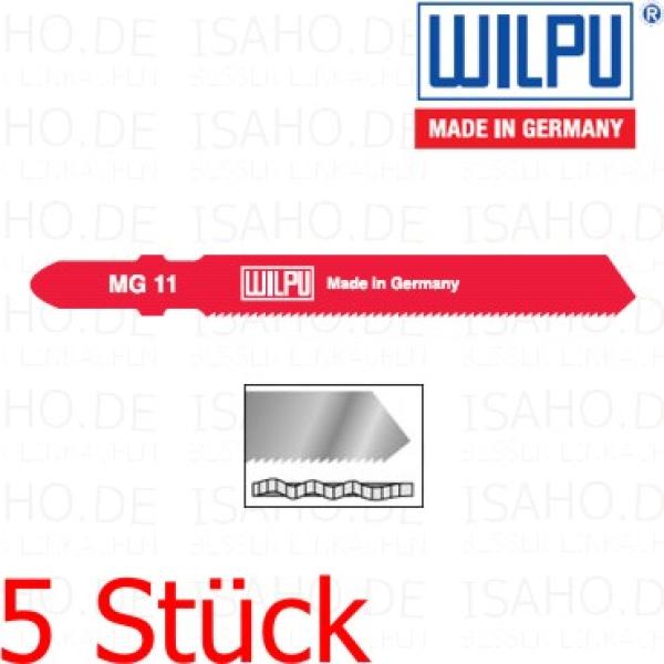 5 St. Stichsägeblatt Metall, MG11 - 55mm Schnittlänge, 1,2mm Zahnteilung
