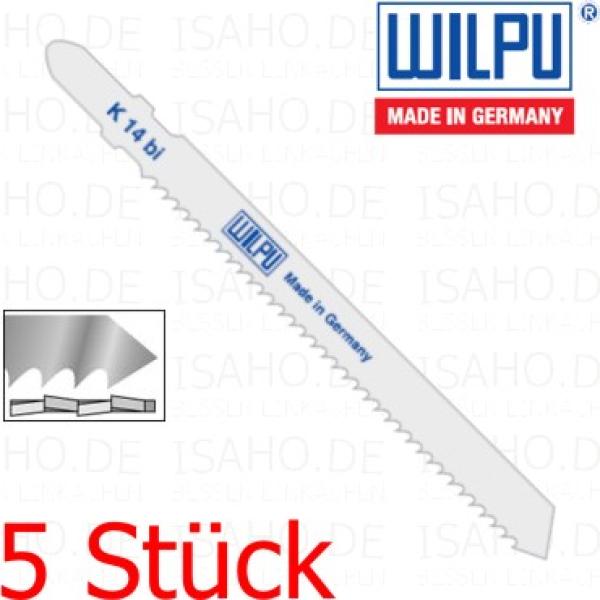 5 St. Stichsägeblatt Metall, Bi-Metall K14bi - 75mm Schnittlänge, 3mm Zahnteilung