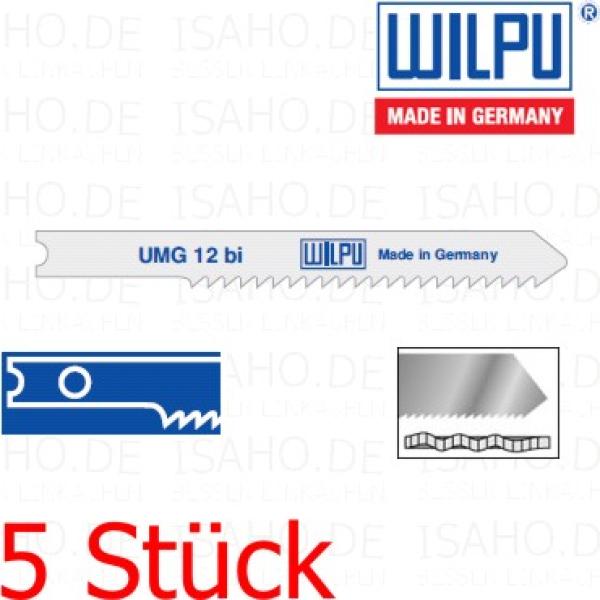 5 Stück Stichsägeblatt Bi-Metall UMG12bi - 55mm Schnittlänge, 2mm Zahnteilung