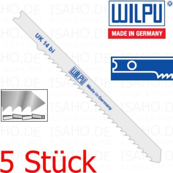 5 Stück Stichsägeblatt Bi-Metall UK14bi - 75mm Schnittlänge, 3mm Zahnteilung