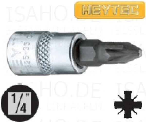 PZ 1 Schraubendreher Einsatz 1/4 Zoll - 36mm Gesamtlänge, von Heytec
