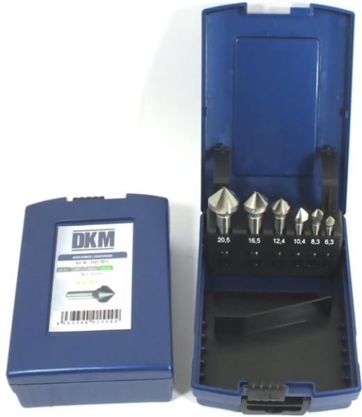 HSS-Co5 Kegelsenker Entgratsenker Satz 6,3-20,5 mm - DIN 335 Form C, 3 Schneiden, DKM