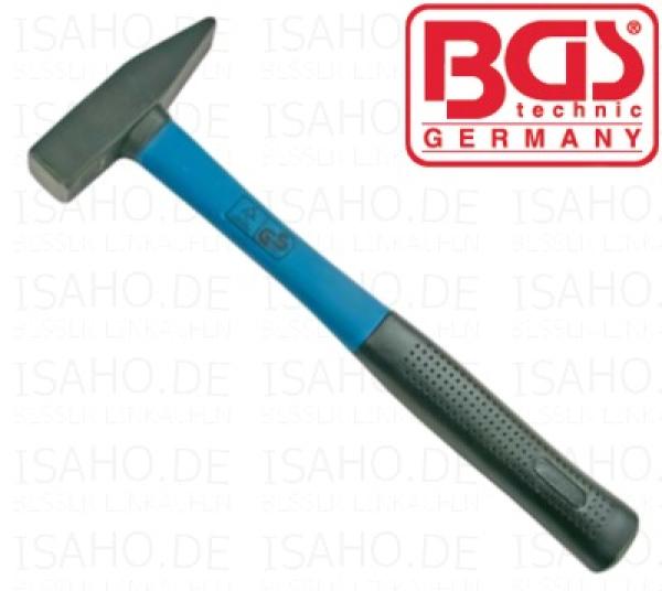 Schlosserhammer Hammer mit Fiberglasstiel 800 g - Kopf schwarz lackiert, BGS