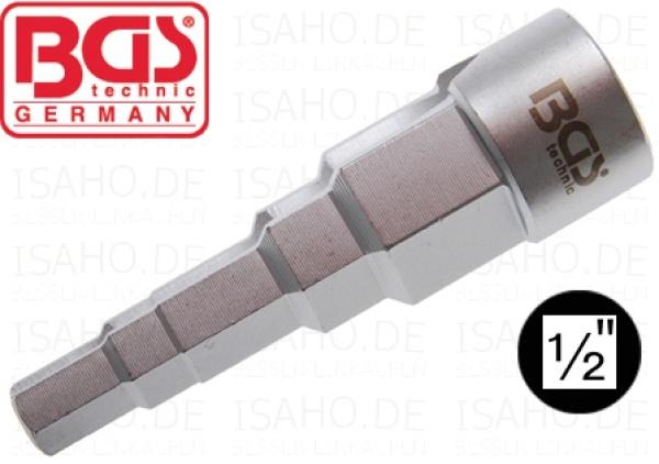 Sechskant Stufenschlüssel 5-stufig - Cr-V verchromt, BGS 1462