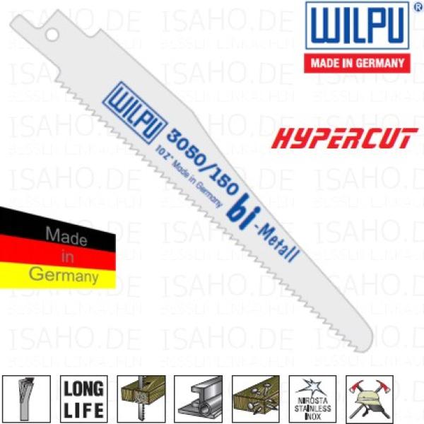 Säbelsägeblatt Bi-Metall 3050 HC 300 mm, Metall - Abmessung 300x22x1,57 mm, 10 tpi, Wilpu