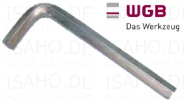 WGB Sechskant Winkelschraubendreher 6 mm - vernickelt, DIN 911/ISO 2936