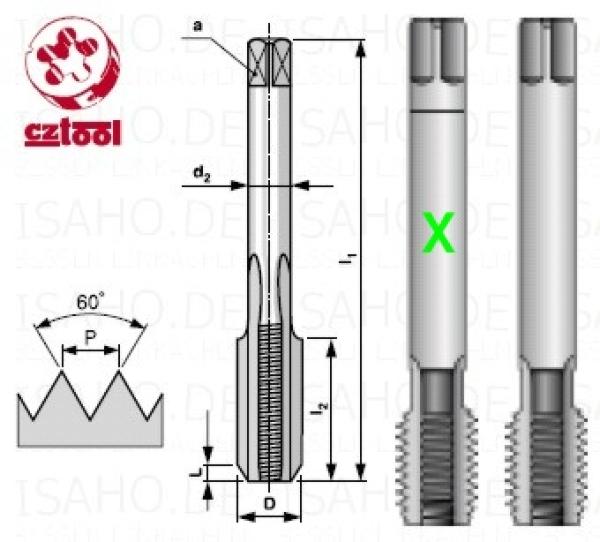 HSS Gewindebohrer M24 x 1,5 Vorschneider - Feingewinde, DIN 2181, CZ-tool